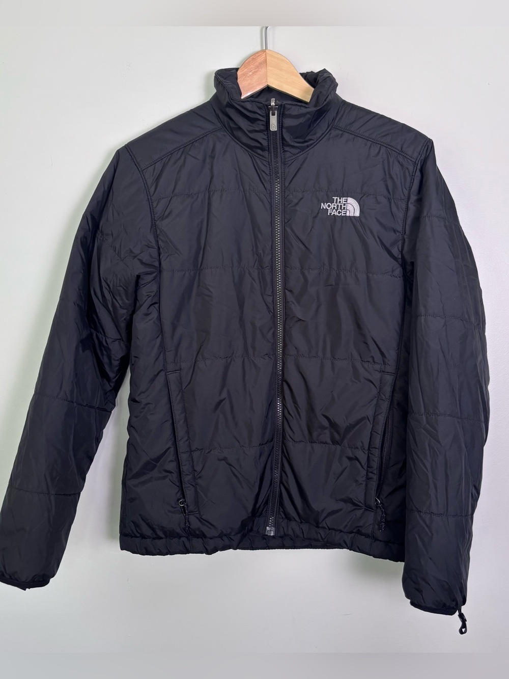 The North Face Black Quilted Puffer Insulated Full Zip Jacket-Packable-Women's M